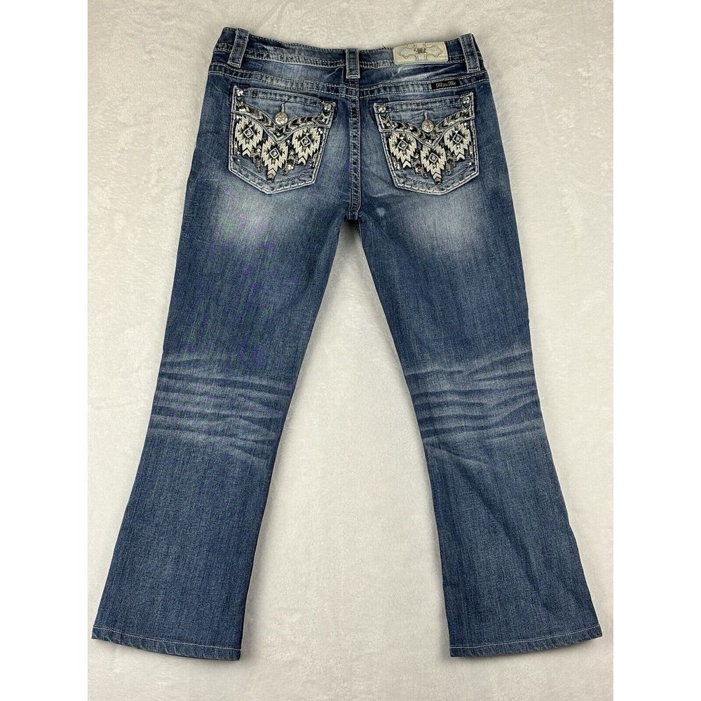 Miss Me Jeans Women's Size 31 Chloe Bootcut Blue Mid Rise Jeans (Hemmed) - Picture 9 of 15